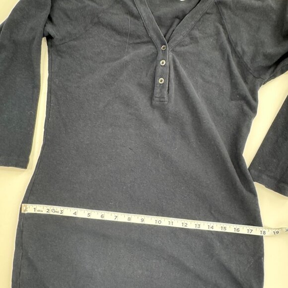 James Perse Standard Blue V-Neck Henley Dress Size 3 - Picture 8 of 9